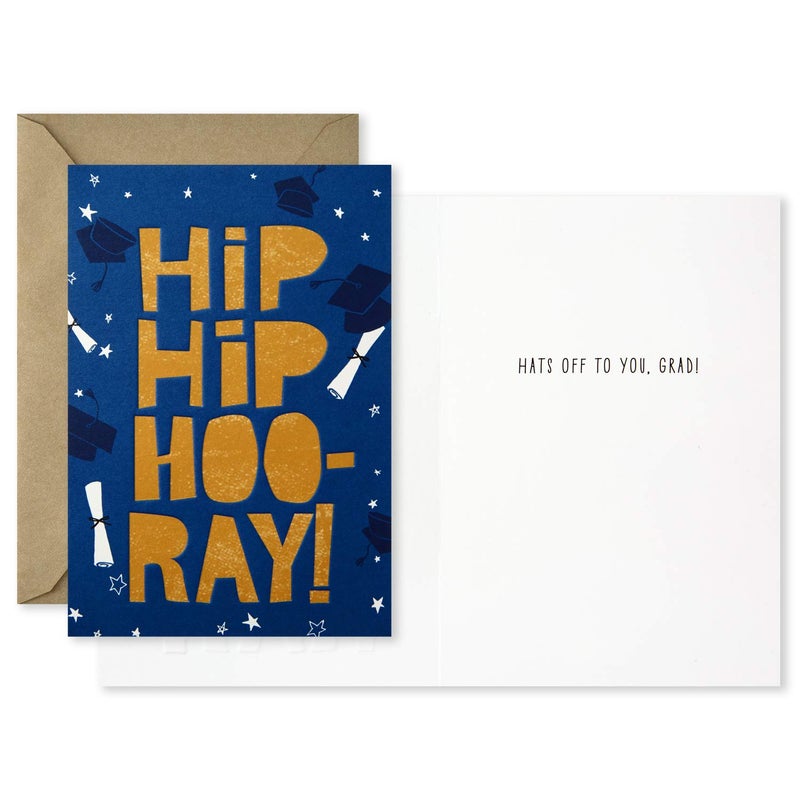 Hallmark Graduation Cards Assortment (12 Cards with Envelopes, 4 Designs) Congrats, Way to Go, Hip Hip Hooray, Grad Cap - Image 3
