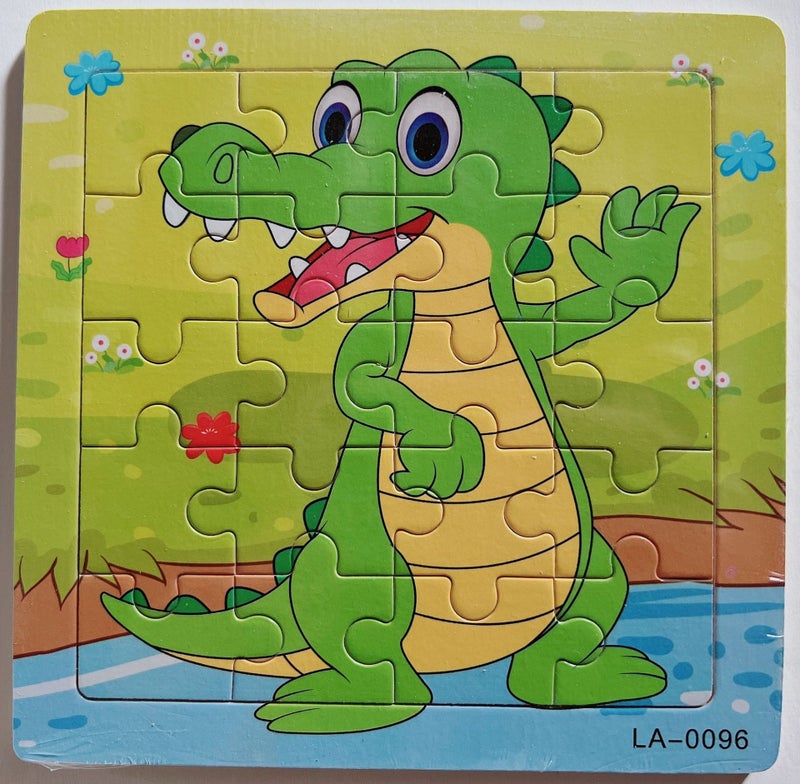 20 Pieces Of Wooden Kidsren'S Intellectual Toys, Wooden Puzzles, Cartoon Animals, Street Stall Toys, Supply - Image 1