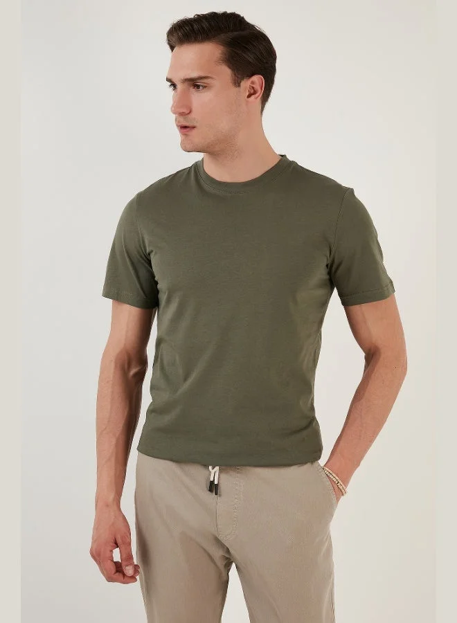 Buratti  Buratti 100% Cotton Regular Fit Crew Neck T-shirt Men's T-SHIRT 5902511 for Men | Best Price UAE