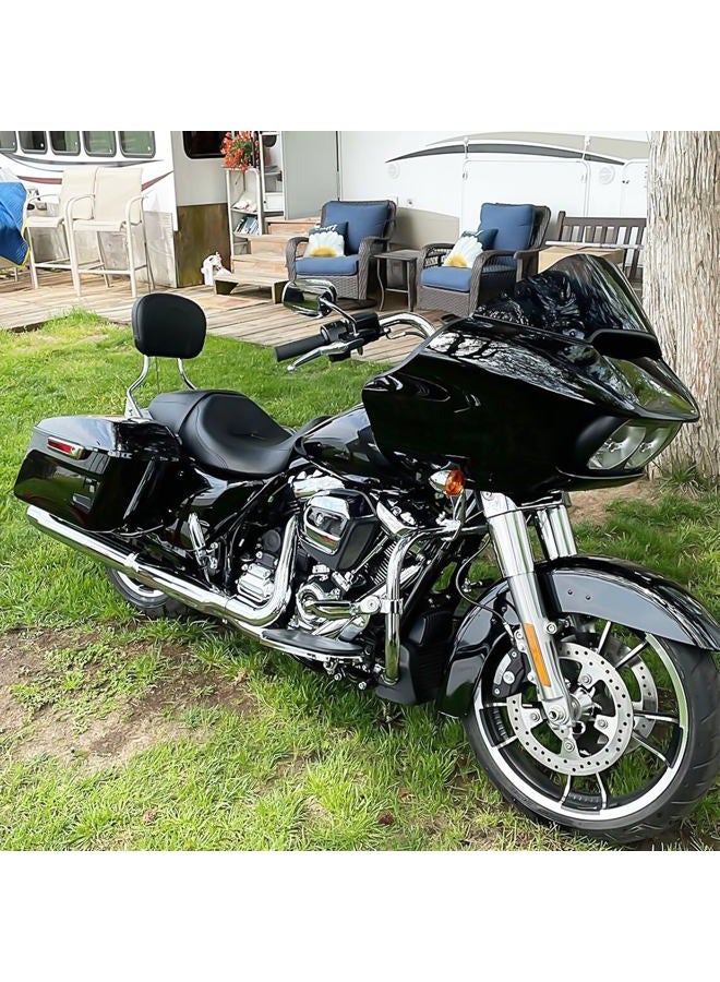 MoFun Street Glide Sissy Bar Passenger Detachable Backrest Compatible with Harley Touring Road Glide Road King Electra Glide 2009-2024 Chrome - Image 4
