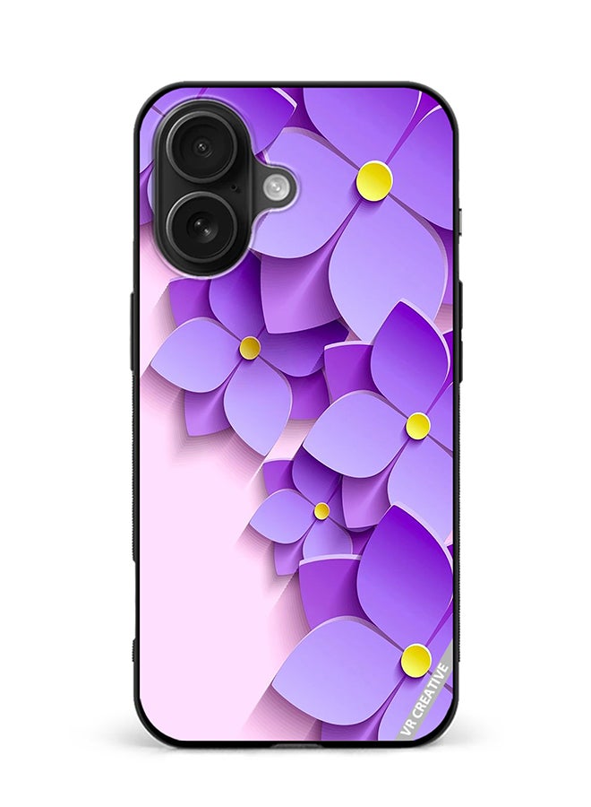 VR CREATIVE Protective Case Cover For Apple iPhone 16 Flower Design Multicolour