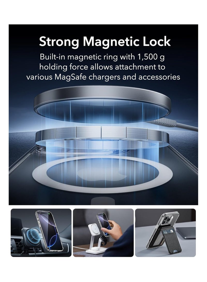 ESR Classic Pro Case (HaloLock) Set, Compatible With iPhone 16 Pro – Clear (Case, Screen Protector And 4 Swappable Buttons) – MagSafe Compatible – 360° Complete Protection - Clear - Image 3