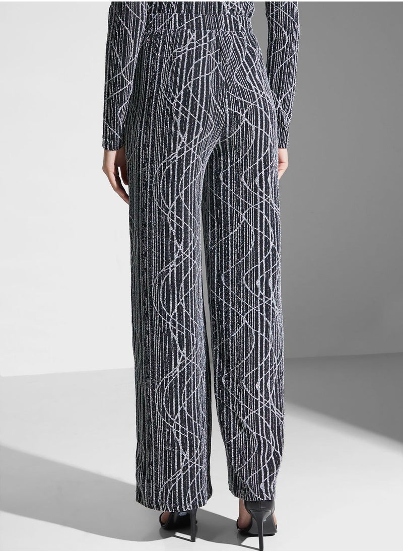 VERO MODA - Wide Leg Printed Pants - Image 1