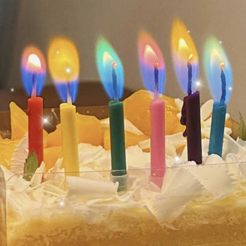 Kandelo Happy Birthday Cake Candles,Birthday Candle Fun Colorful Candle Holders Included, for Birthday Cakes to Make it a Magical Celebration (Colorful, 12) - Image 3