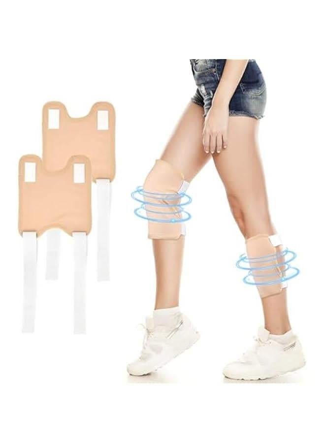 إسكدنيا زيت الخروع عبوة قطعتين للركبة والكوع والذراع والفخذ. وسادات ضغط قابلة لاعادة الاستخدام، شريط فيلكرو مطاطي قابل للتعديل، مقاومة للماء ومضادة لتسرب الزيت. - Image 1