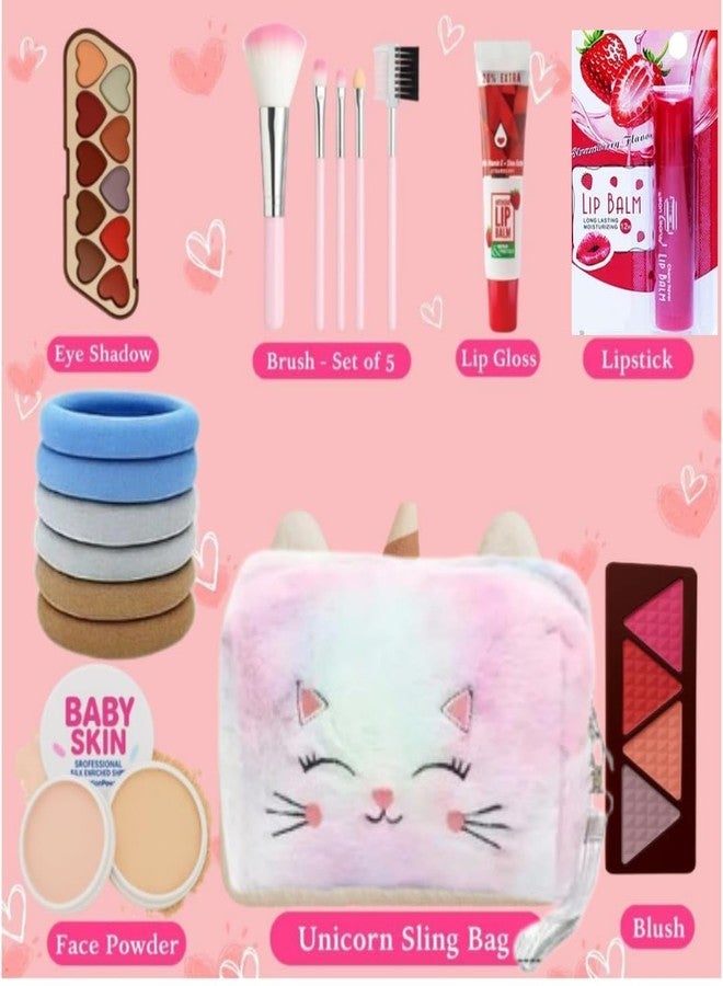 Kids Real Makeup Kit for Girls & Teens with Unicorn Bag | 13-Piece Set - Non-Toxic, Washable & Safe for Ages 8-17 - Image 2