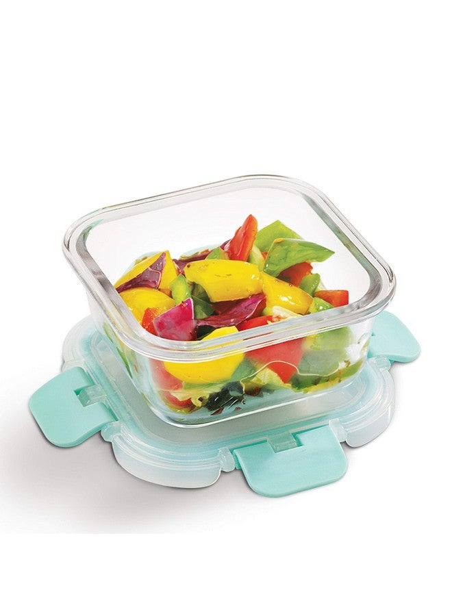 Allo FoodSafe Glass Containers with Lids, Lunch Boxes for Office with Break Free Lock, Oven Microwave Safe, High Borosilicate Meal Prep Food Storage Containers for Kitchen, Leak Proof, 310ml - Image 1