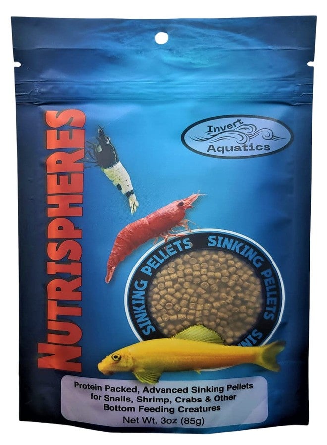 Invert Aquatics NutriSpheres - Sinking Diet for Snails, Shrimp & Bottom Feeding Fish (3 oz) - Image 1