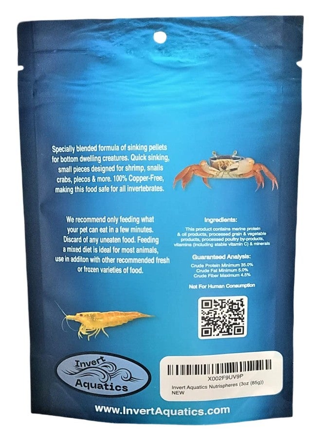 Invert Aquatics NutriSpheres - Sinking Diet for Snails, Shrimp & Bottom Feeding Fish (3 oz) - Image 2