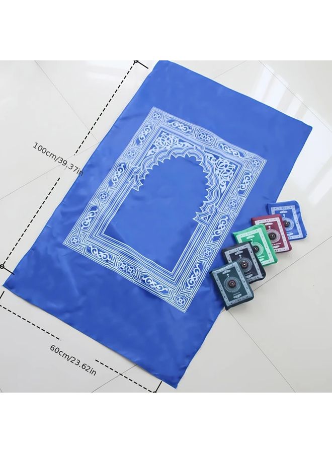 Blue 3 Pieces Travel Lightweight Portable Prayer Mat Set - Image 3