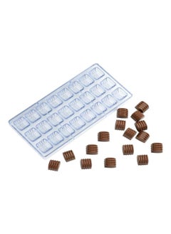 NQOOH High Quality Acrylic Chocolate Mould Ideal for Jellies Sweets Bonbons and Cookies in Wavy Cylindrical Shape  - Image 1