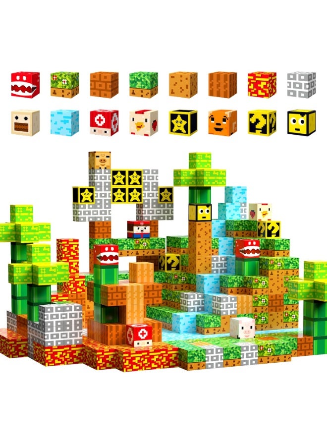 حديقة الألعاب مجموعة مكعبات مغناطيسية للبناء للأطفال عمر 3 سنوات فما فوق – لعبة تعليمية مبتكرة للأولاد والبنات - Image 1