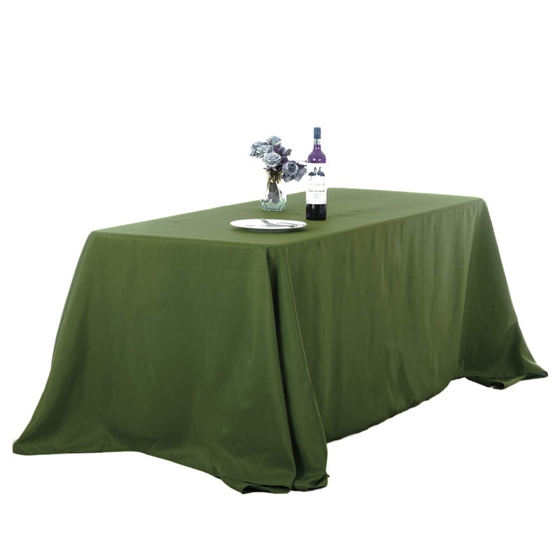 Ascoza 2pack 90x156 Inch Willow Rectangular Tablecloth 8 Feet Table Cloth in Polyester Fabric for WeddingBanquetRestaurantParties
