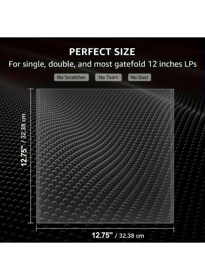 Premium Clear LP Record Sleeves 25pcs Durable 12.75 x 12.75 Album Covers for Singles and Double Albums Transparent Dust Proof Protection Scratch Resistant Plastic - Image 3
