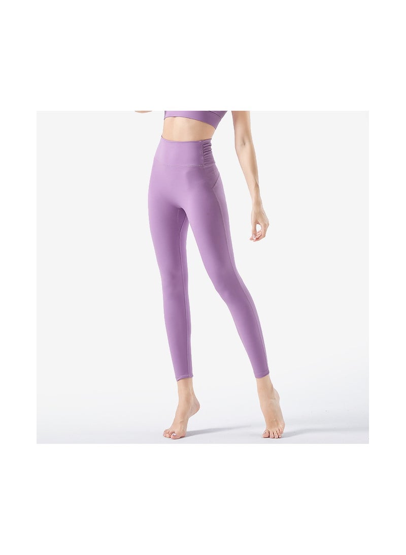 Loquat Women Quick Dry Breathable Yoga Leggings Purple  - Image 2