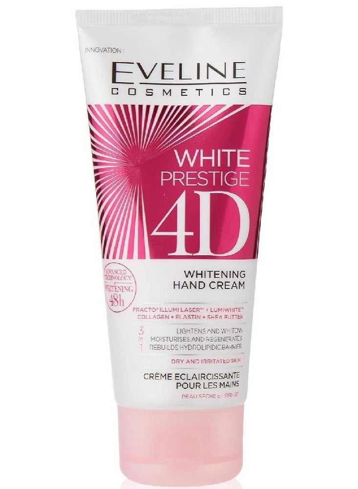 EVELINE COSMETICS 3 In 1 White Prestige 4D Whitening Hand Cream - Image 1