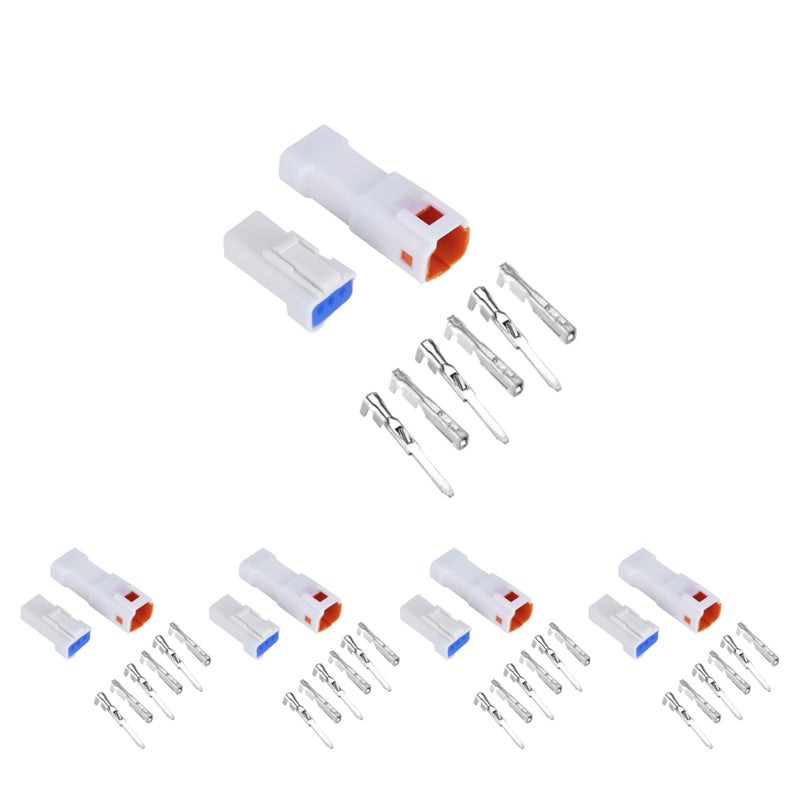 MUYI 5 Kits 3 Pin Way JST Waterproof Connector 2622 AWG Electric Socket 013033mm WiretoWire Connectors 20mm JWPFVSLE Series JST Plugs - Image 3
