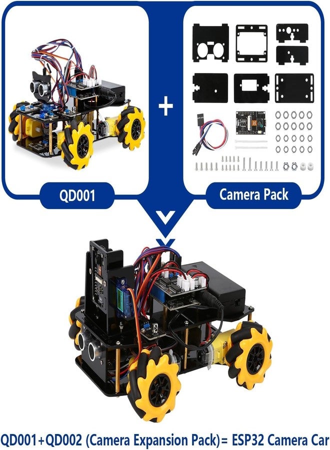 acebott Robot Kit with 3MP Camera, Robotics Kit for Kids Ages 8-12 12-16 Compatible with Arduino & Scratch, App & Remote Control, STEM Toys Coding Robot Kit, Gift for Kids, Teens and Adults - Image 4