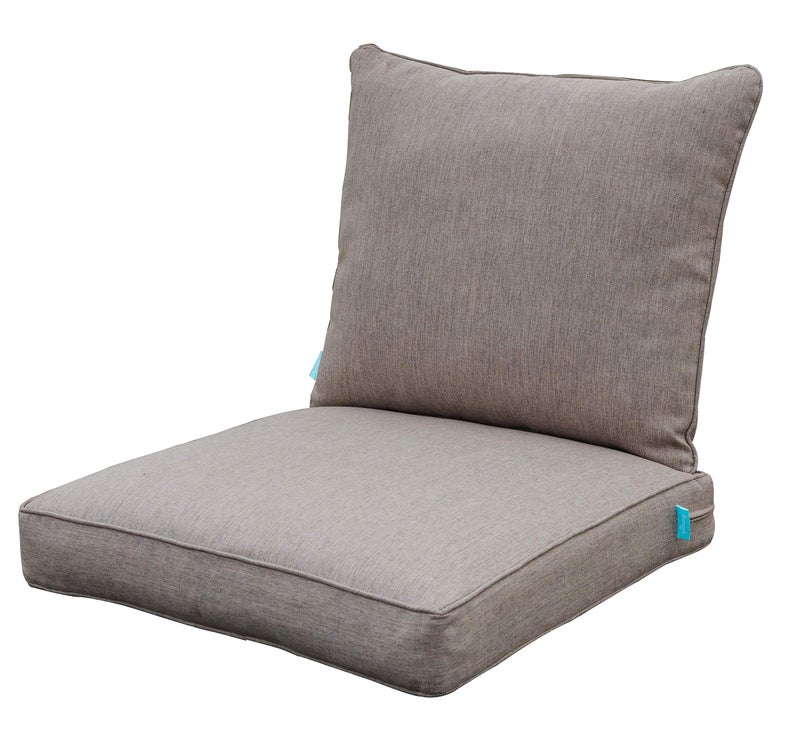 QILLOWAY Polyester Outdoor Chair Cushion SetOutdoor Cushions for Patio FurnitureTanGrey