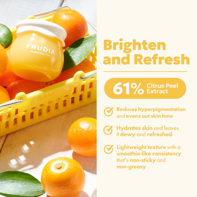 FRUDIA Citrus Brightening Face Cream, Vitamin C Korean Face Moisturizer w/61% Mandarin Peel Extract, Melazero & Vitamin C for Radiant Skin (0.35 fl oz) - Image 2