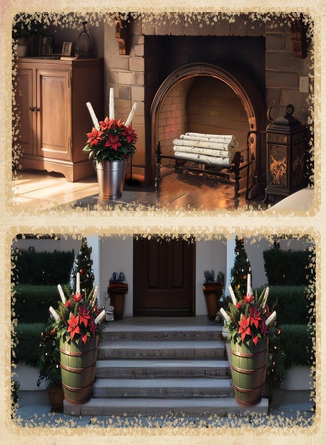 BeNiNat Birch Logs Decoration Fireplace Wood 12 Pack Decorative Logs for Fireplace Decor Rustic Birch Wood for Crafts,Christmas,Birch Branches,Firewood(Logs:0.7''-1.2'' Dia.16.5'' Length) - Image 2
