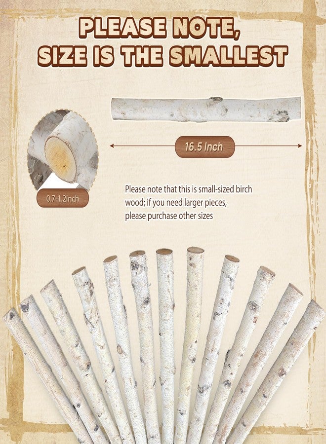 BeNiNat Birch Logs Decoration Fireplace Wood 12 Pack Decorative Logs for Fireplace Decor Rustic Birch Wood for Crafts,Christmas,Birch Branches,Firewood(Logs:0.7''-1.2'' Dia.16.5'' Length) - Image 3