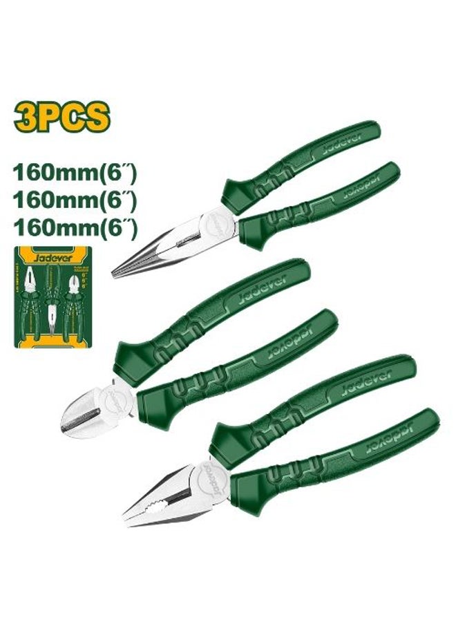 Jadever 3 Pcs Pliers Set Jdps0623 - Image 2