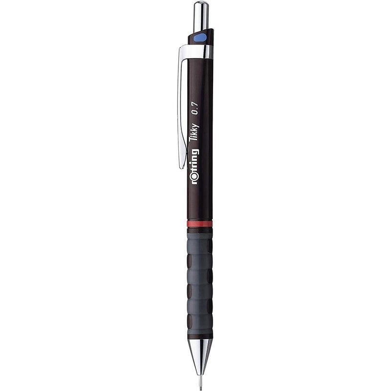rOtring Tikky Mechanical Pencil Set, HB 0.7 mm, Burgundy, Includes 12 Leads and Eraser - Image 3