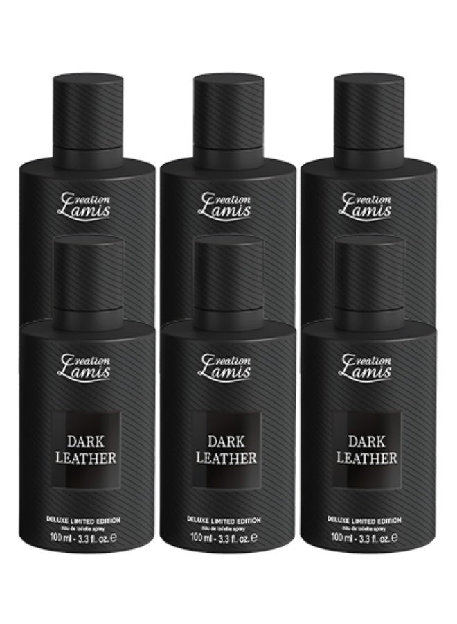 كرياشن لاميس 6 قطع عطر دارك ليذر للرجال 100 مل - Image 1