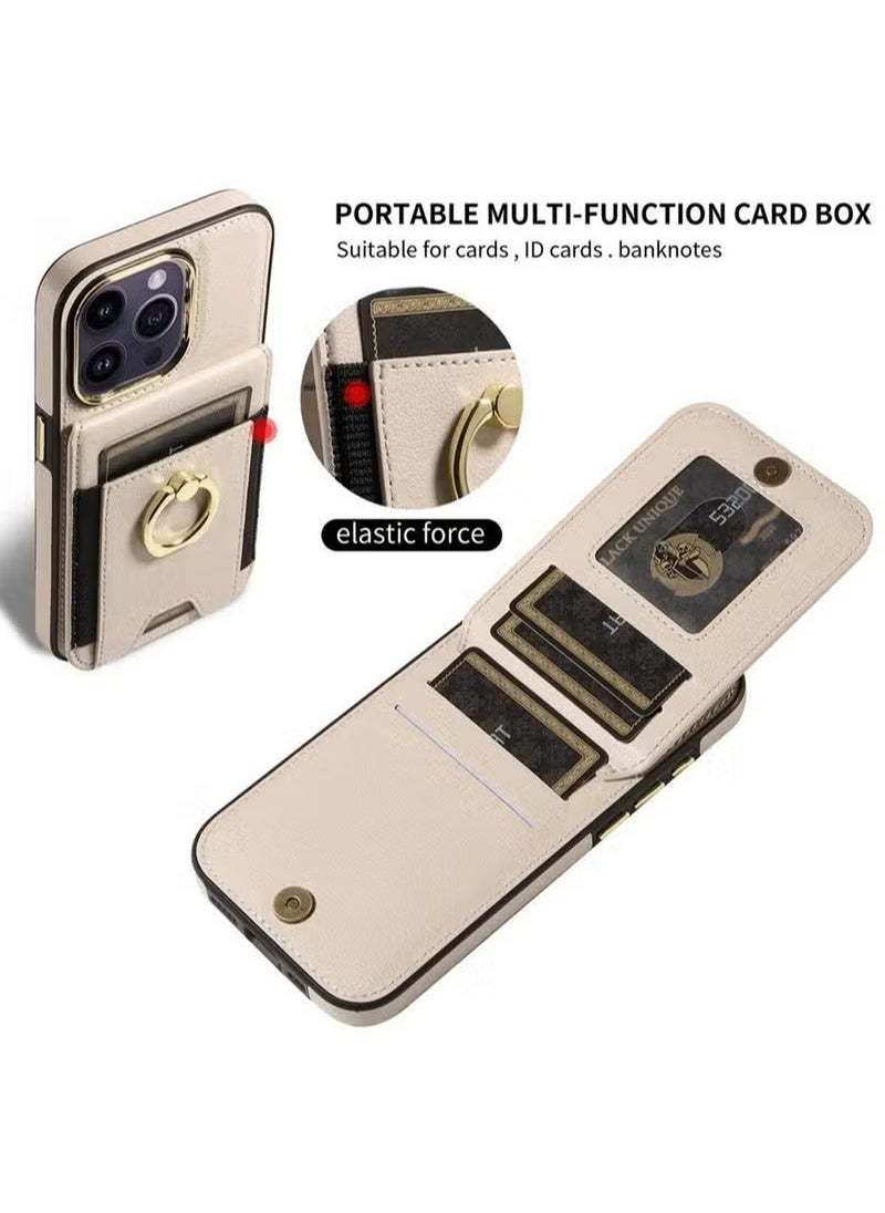 X-level iPhone 15 Pro Case Wallet With Credit Card Cover With Flip Premium Leather Phone Ring Stand Holder Kickstand Heavy Duty Protective Cover Accessories Protection For iPhone iPhone 15 Pro  - Image 5