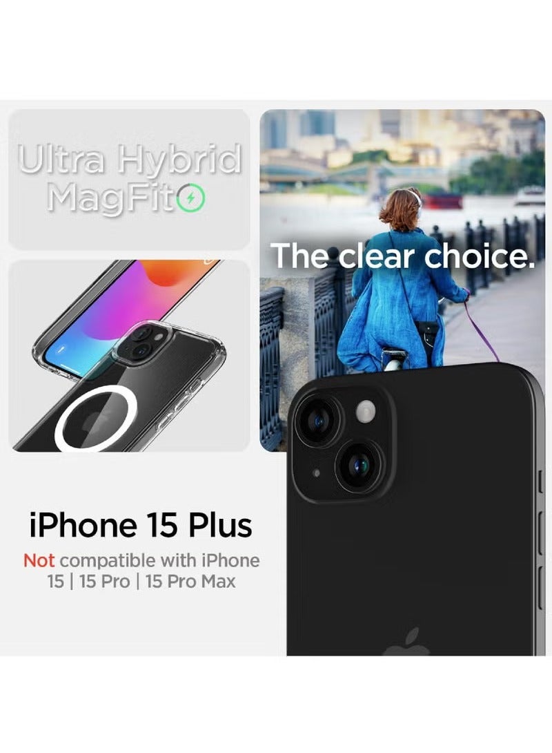 Rock Pow Magnetic Designed for iPhone 15 Plus Case 6.7 Inch Strong Magnets Non-Yellowing Shock Proof Grade Protection Compatible with MagSafe Protective Slim Cover Clear - Image 2