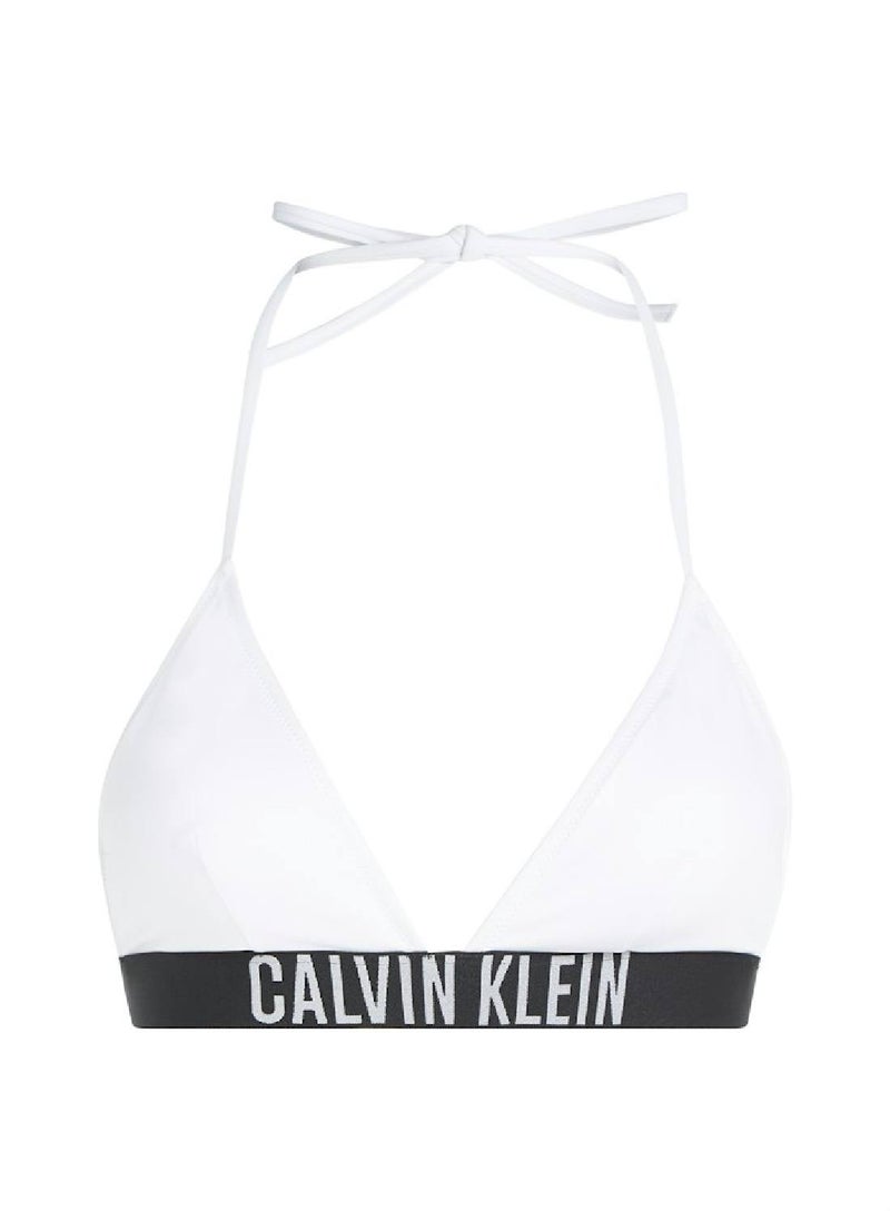 CALVIN KLEIN - Calvin Klein Women's Bikini Top - Triangle - Swimwear - Polyamide , White - Image 1