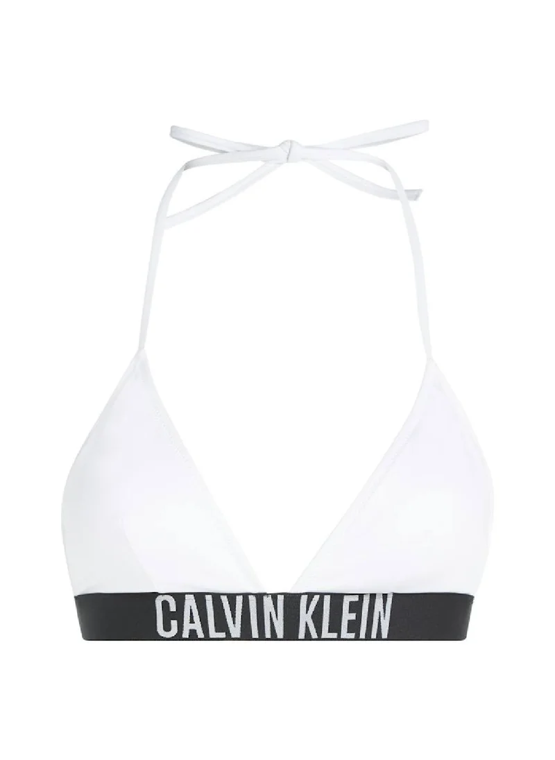 CALVIN KLEIN Calvin Klein Women's Bikini Top - Triangle - Swimwear - Polyamide , White