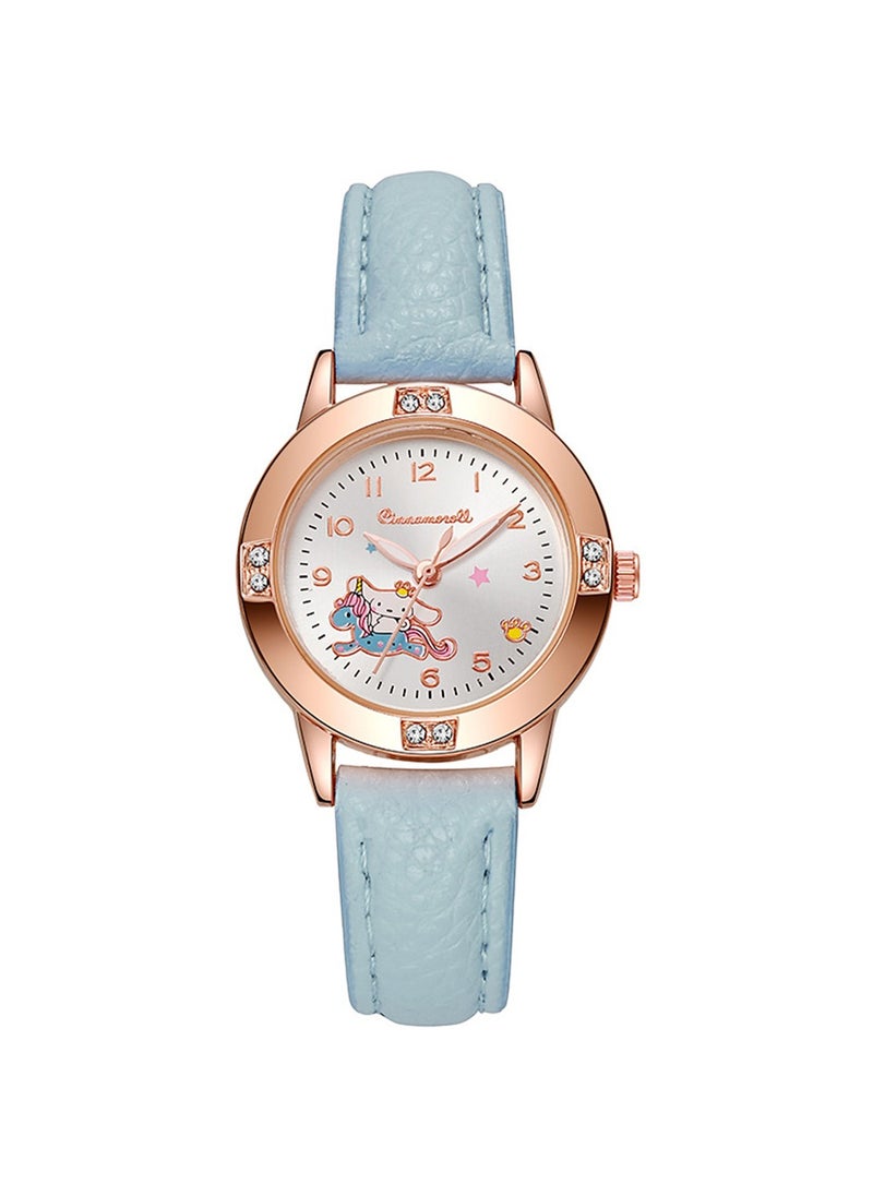 1 Pcs Kids Watches for Girls, Toddler Watches Cute Cartoon,Children Wrist Watch Easy Read Time Teacher Waterproof Watch(Blue)  - Image 1