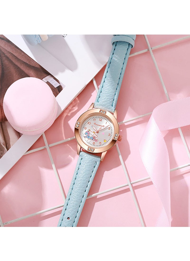1 Pcs Kids Watches for Girls, Toddler Watches Cute Cartoon,Children Wrist Watch Easy Read Time Teacher Waterproof Watch(Blue)  - Image 3