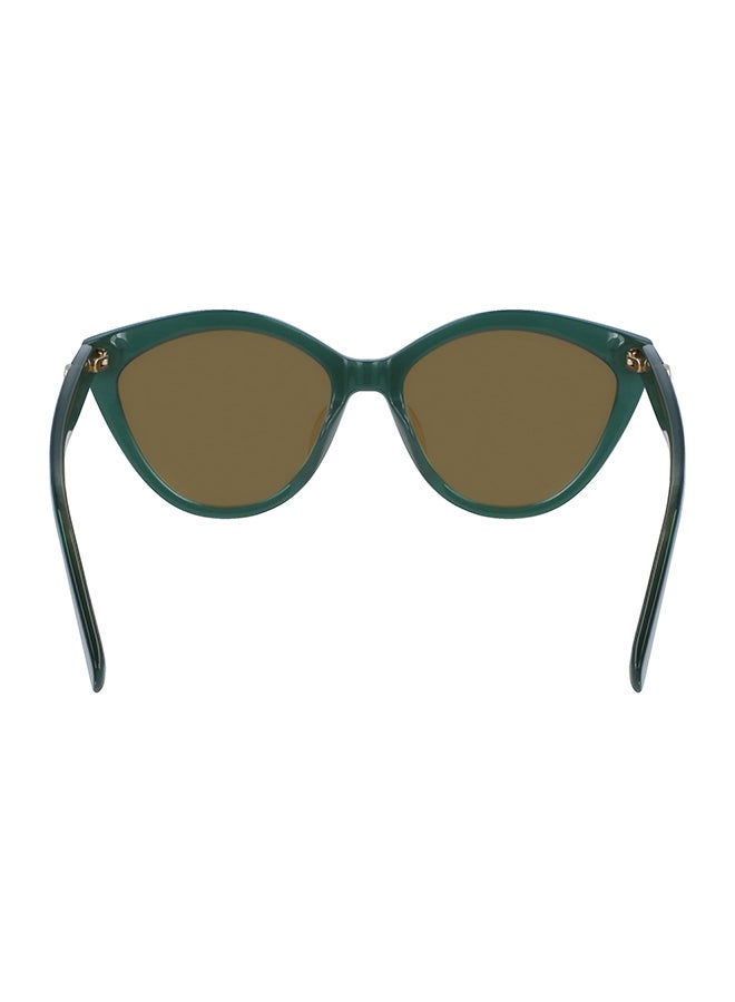 Longchamp نظارة شمسية بتصميم عين القطة للحماية من الأشعة فوق البنفسجية للنساء - LO730S-303-5616 - مقاس العدسة: 56 ملم  - Image 4