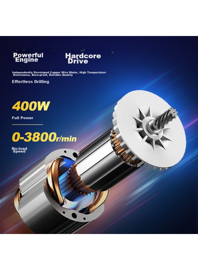 DONG Cheng Dongcheng Electric Drill Wjz400-10k, Forward And Reverse Rotation, Adjustable Speed, Multifunctional Household Electric Drill, Power Tool - Image 3