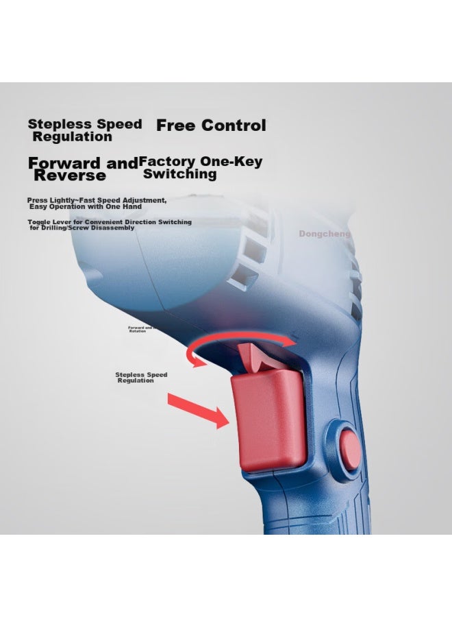 DONG Cheng Dongcheng Electric Drill Wjz400-10k, Forward And Reverse Rotation, Adjustable Speed, Multifunctional Household Electric Drill, Power Tool - Image 4