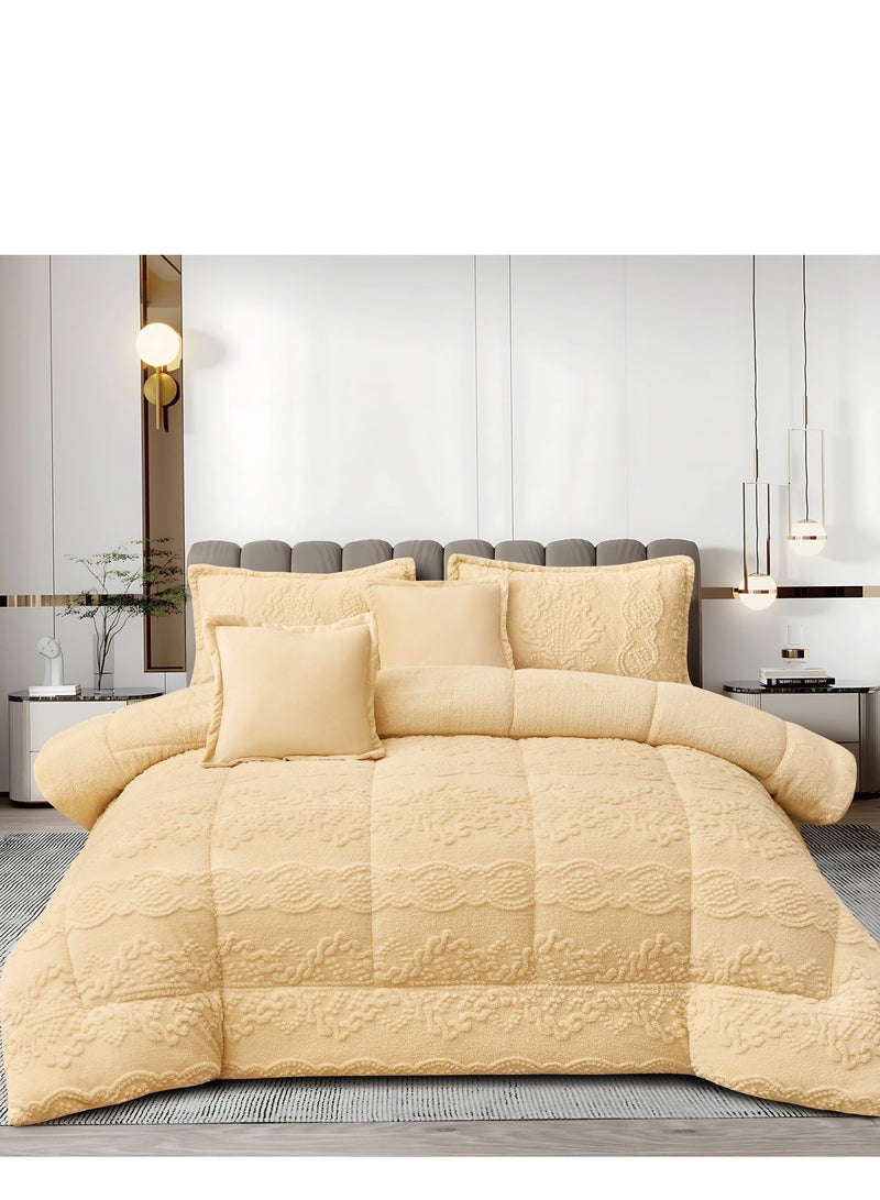 مينجلي مفرش نفرين مخمل ناعم وفرو ليمنحك الدفئ في اليالي الباردة مقاس 220*240 سم - Image 1