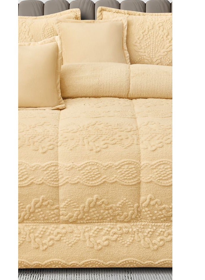 مينجلي مفرش نفرين مخمل ناعم وفرو ليمنحك الدفئ في اليالي الباردة مقاس 220*240 سم - Image 3