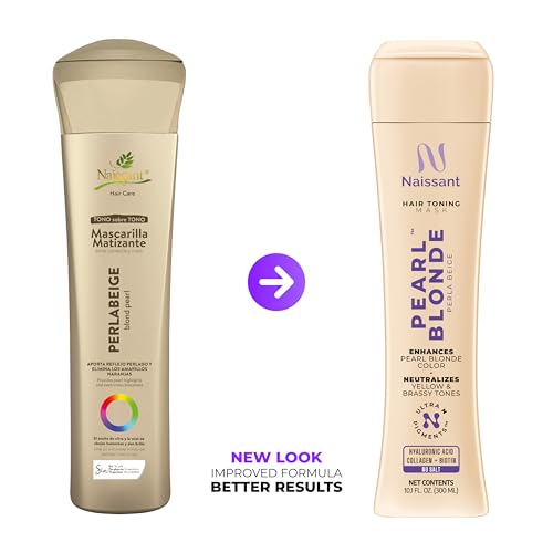 naissant Pearl Blonde Purple Toning Mask | Ultra High-Purity Pigments | Neutralizes Yellow & Brassy Tones | Hyaluronic Acid, Collagen & Biotin | Paraben, Ammonia & Sulfate Free | 10.1 Fl. Oz - Image 2