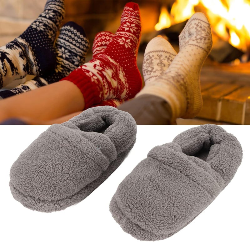 klarako Electric Heating Slippers, USB Heating Shoes Plush Soft Inside Slip Resistance Warm Heated Shoes Keep Warm Washable Heating Shoes for Cold Weather - Image 4