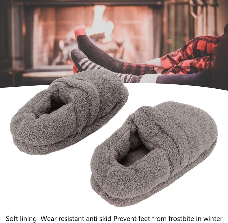 klarako Electric Heating Slippers, USB Heating Shoes Plush Soft Inside Slip Resistance Warm Heated Shoes Keep Warm Washable Heating Shoes for Cold Weather - Image 3