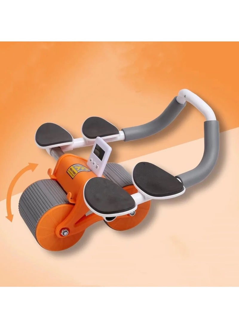 VIO Automatic Rebound Abdomen Wheel Healthy Abs Exercise Roller with Double Wheel Elbow Support Knee Pad Timer Core Strength Exercise Fitness Equipment for Home Gym Workout for Men Women  - Image 2