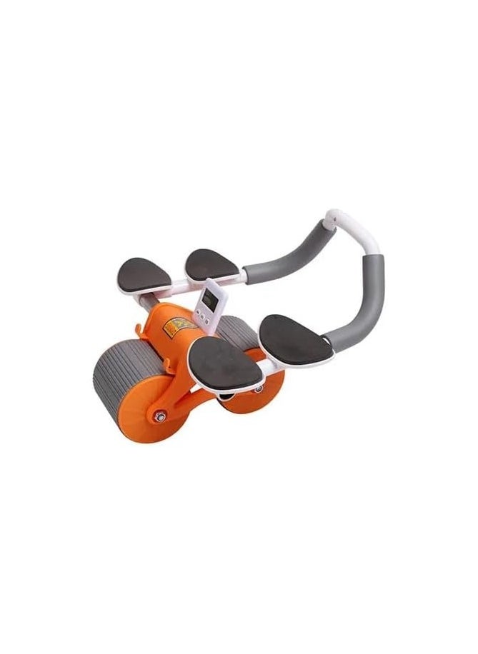 VIO Automatic Rebound Abdomen Wheel Healthy Abs Exercise Roller with Double Wheel Elbow Support Knee Pad Timer Core Strength Exercise Fitness Equipment for Home Gym Workout for Men Women  - Image 3