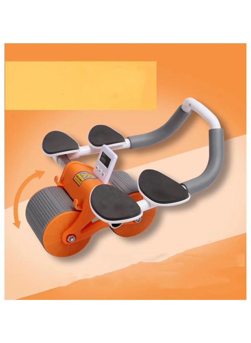 VIO Automatic Rebound Abdomen Wheel Healthy Abs Exercise Roller with Double Wheel Elbow Support Knee Pad Timer Core Strength Exercise Fitness Equipment for Home Gym Workout for Men Women  - Image 5