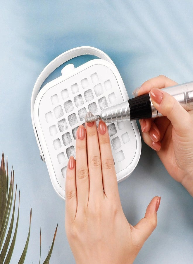 ANGNYA Small Nail Dust Collector with 30PCS Filter Pads, Nail Vacuum Fan Dust Collector for Nail Tech, 6000RPM Powerful Adjustable Suction Manicure Tool for Acrylic Nails - Image 5