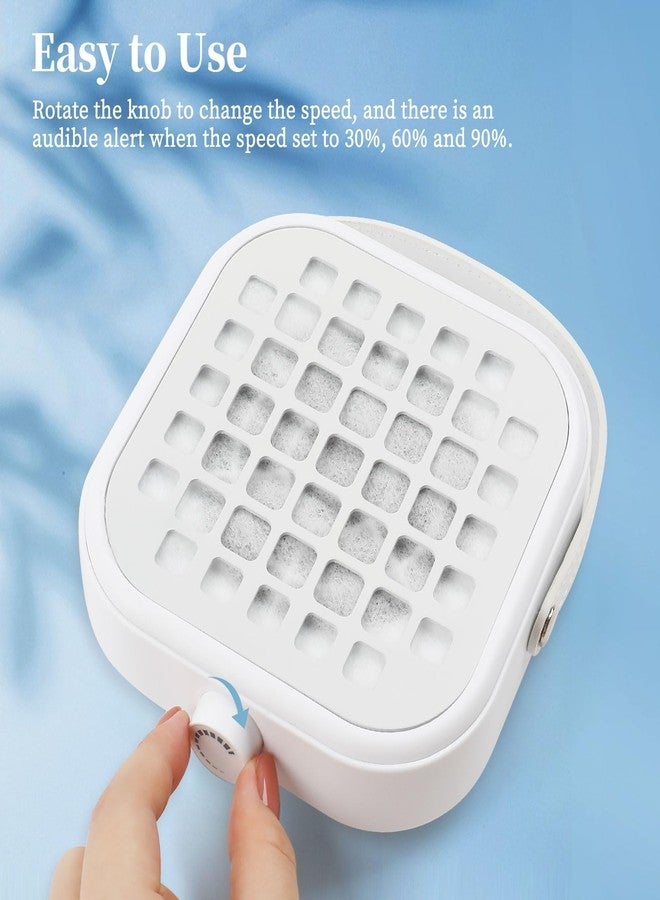 ANGNYA Small Nail Dust Collector with 30PCS Filter Pads, Nail Vacuum Fan Dust Collector for Nail Tech, 6000RPM Powerful Adjustable Suction Manicure Tool for Acrylic Nails - Image 4