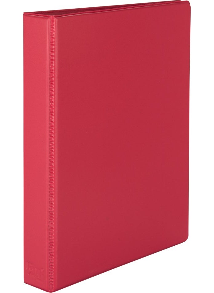2K - A5 SMALL SIZE PVC Student and Office Type Document Presentation Folder with 2 Rings Inner Pocket SUITABLE FOR A5 DOCUMENTS 19.5 x 23 cm Red - Image 1