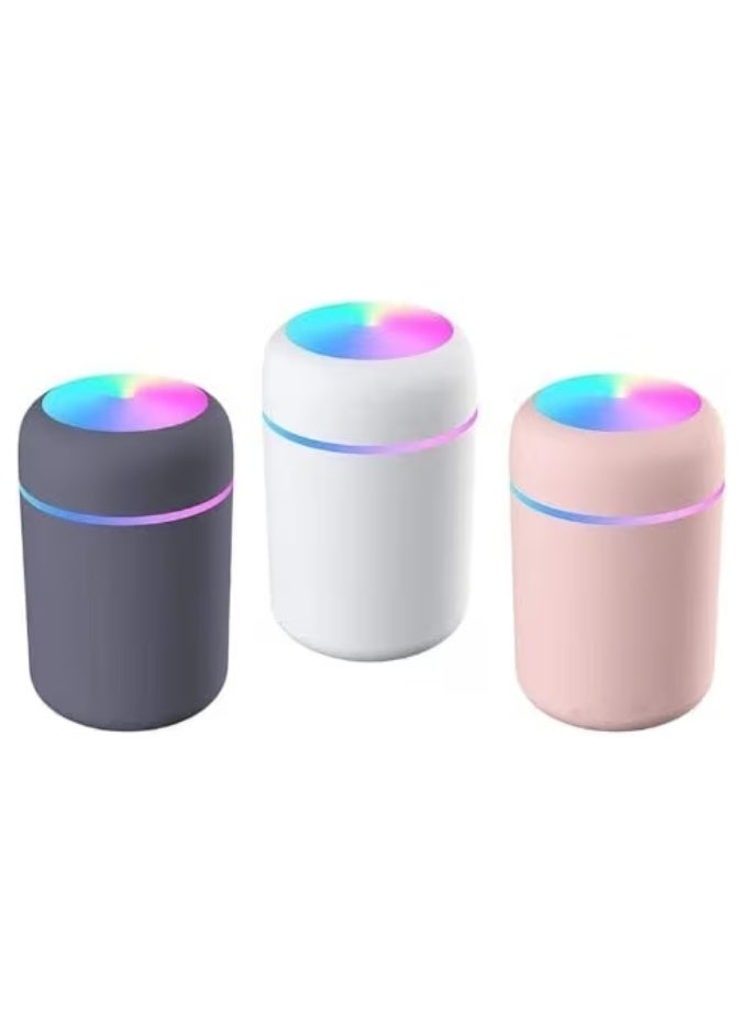 Colorful Steam Diffuser - Smart Air Humidifier and Aroma Purifier with USB Port and Charming LED Lighting for Home, Office and Car. - Image 2